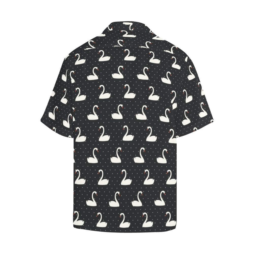 Swan Print Design LKS401 Men's Men's Hawaiian Shirt
