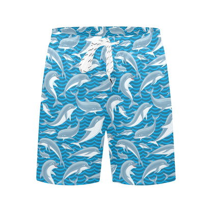 Dolphin Cute Print Pattern Men's Swim Trunks Beach Shorts