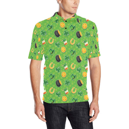 Shamrock Saint Patrick's Day Print Design LKS302 Men Polo Shirt