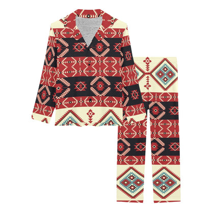 Navajo Pattern Print Design A05 Women's Long Pajama Set