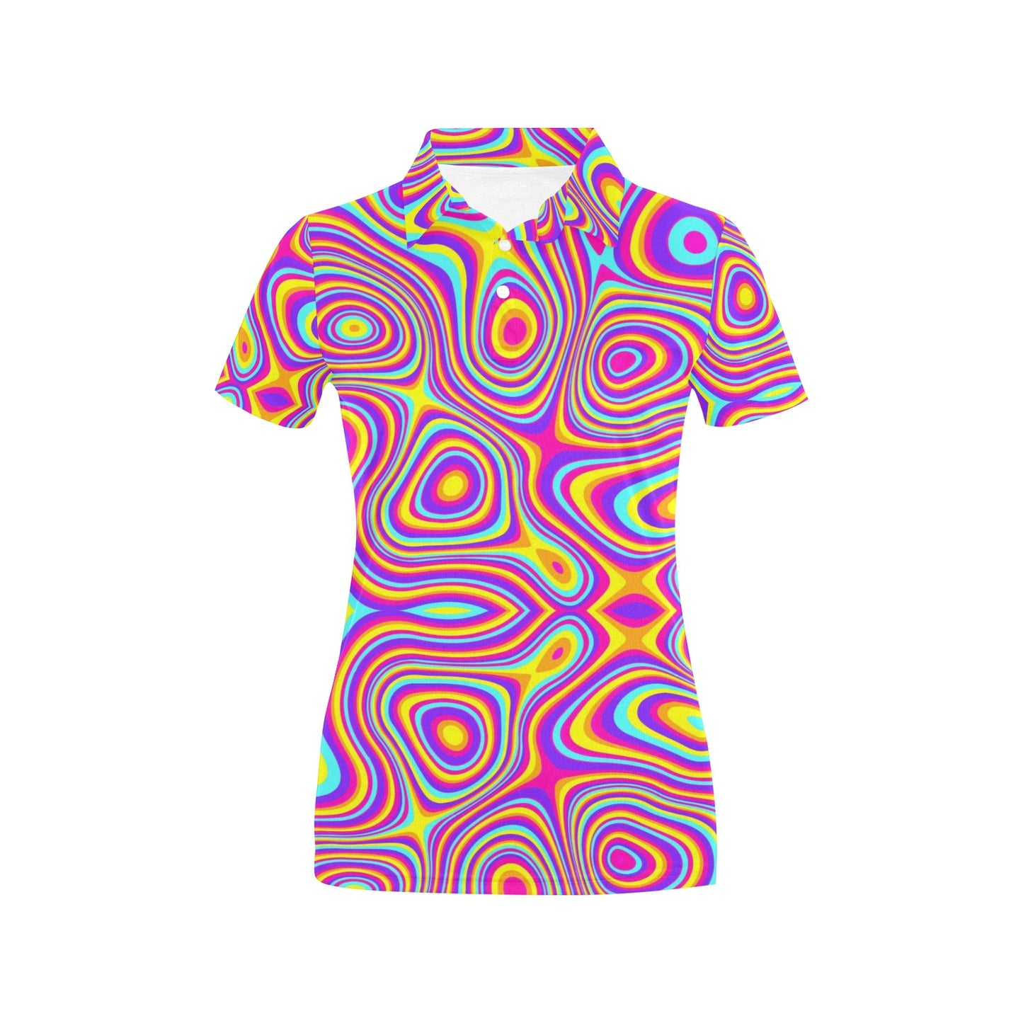 Liquid Pattern Print Design 06 Women's Polo Shirt