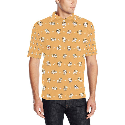 Shih Tzu Print Design LKS304 Men Polo Shirt