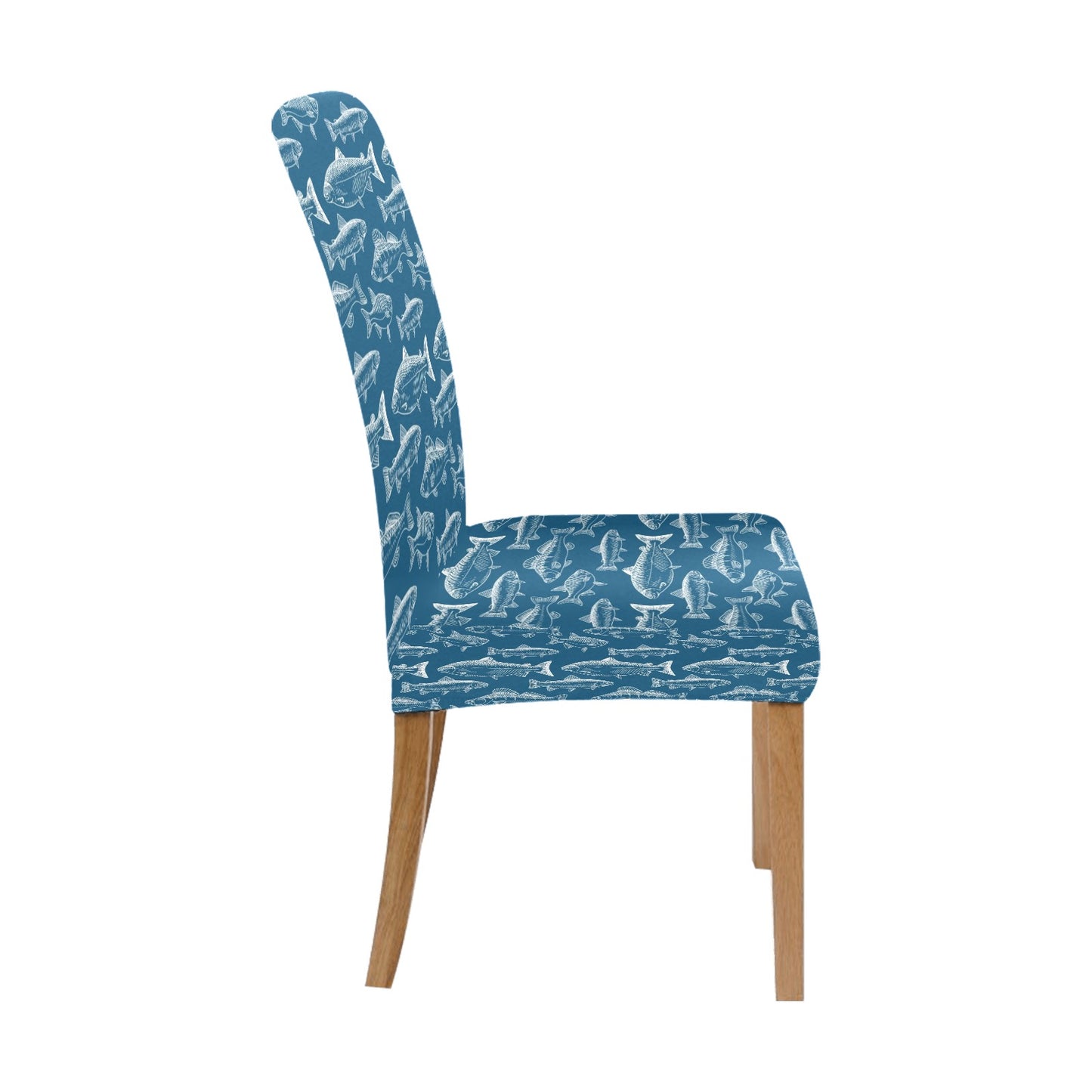 Salmon Fish Print Design LKS301 Dining Chair Slipcover