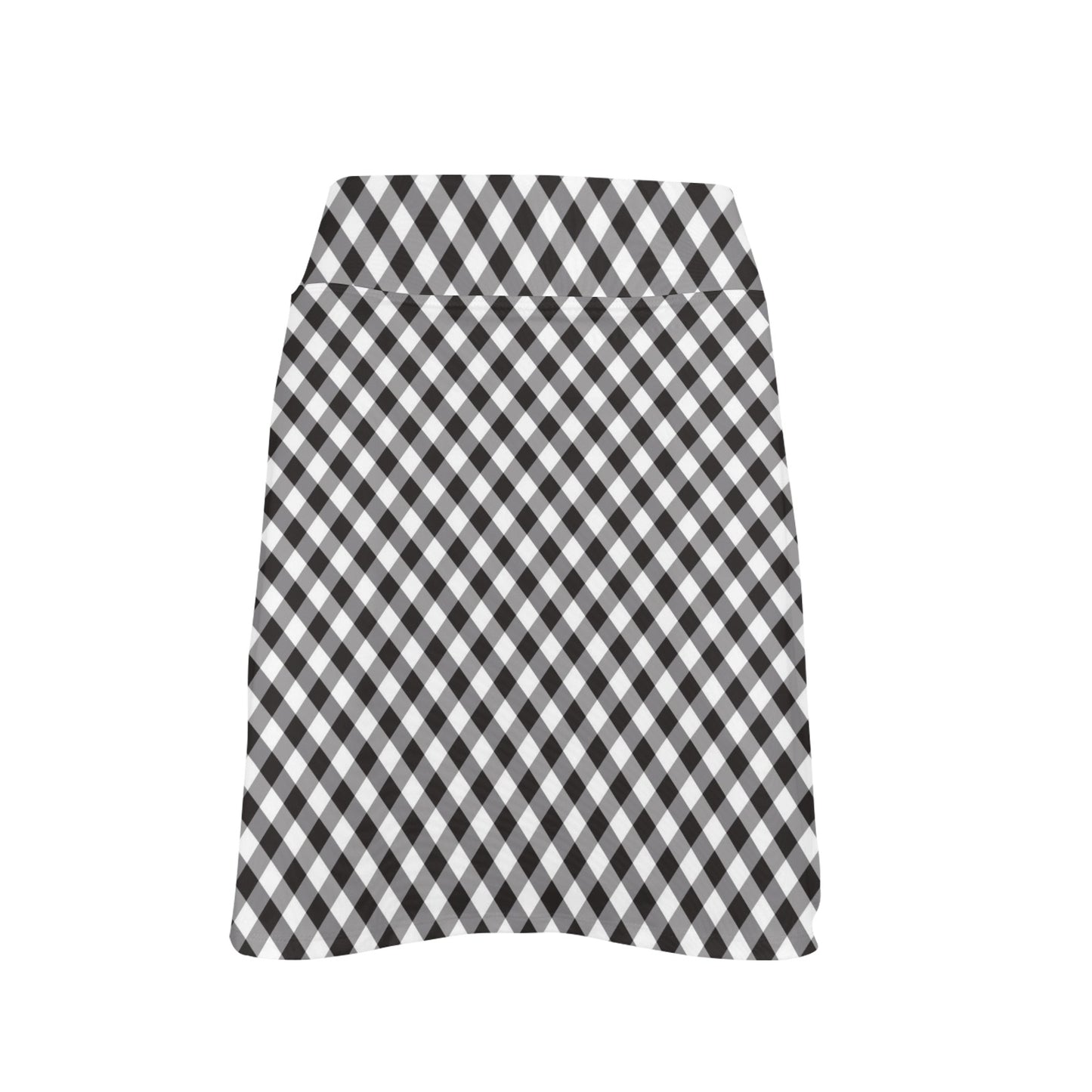 Gingham Print Design LKS402 17" Golf & Pickleball Skort with Pockets
