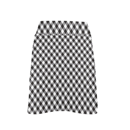 Gingham Print Design LKS402 17" Golf & Pickleball Skort with Pockets