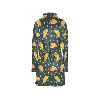 Taco Pattern Print Design TC02 Women's Fleece Robe