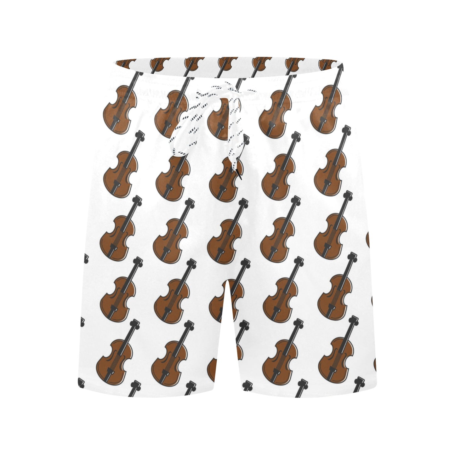 Violin Print Design LKS405 Men's Swim Trunks Beach Shorts