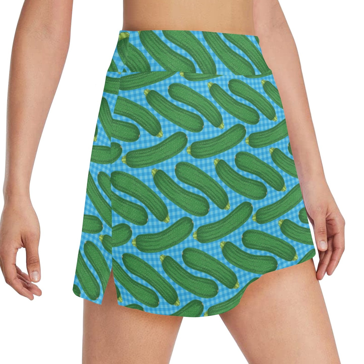 Zucchini Print Design LKS301 17" Golf & Pickleball Skort with Pockets