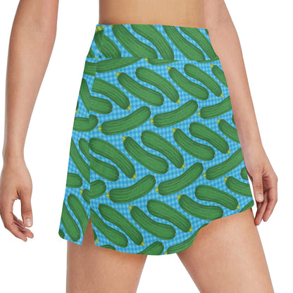 Zucchini Print Design LKS301 17" Golf & Pickleball Skort with Pockets