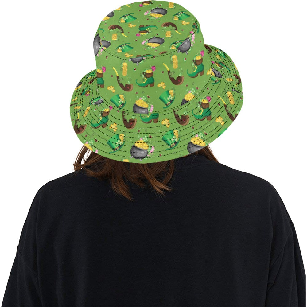 Shamrock Saint Patrick's Day Print Design LKS306 Unisex Bucket Hat