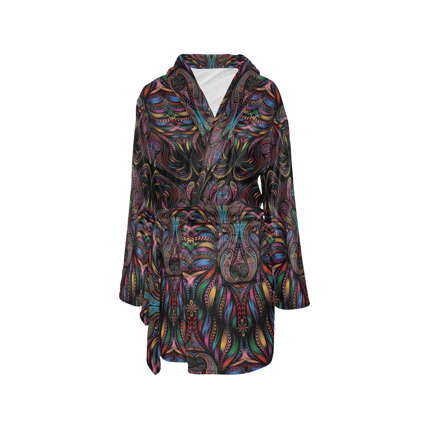 Colorful Art Wolf Women's Fleece Robe