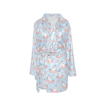 Unicorn Print Design LKS303 Women's Fleece Robe