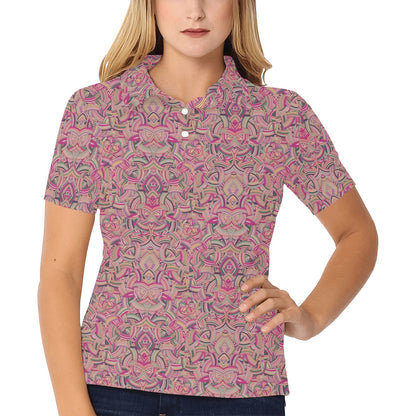 Celtic Pattern Print Design 04 Women's Polo Shirt
