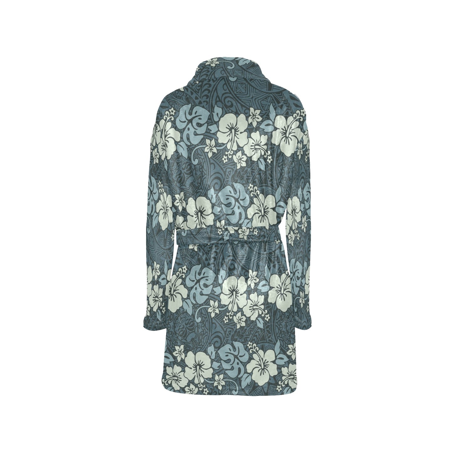 Flower Hawaiian Hibiscus Style Print Pattern Women's Fleece Robe