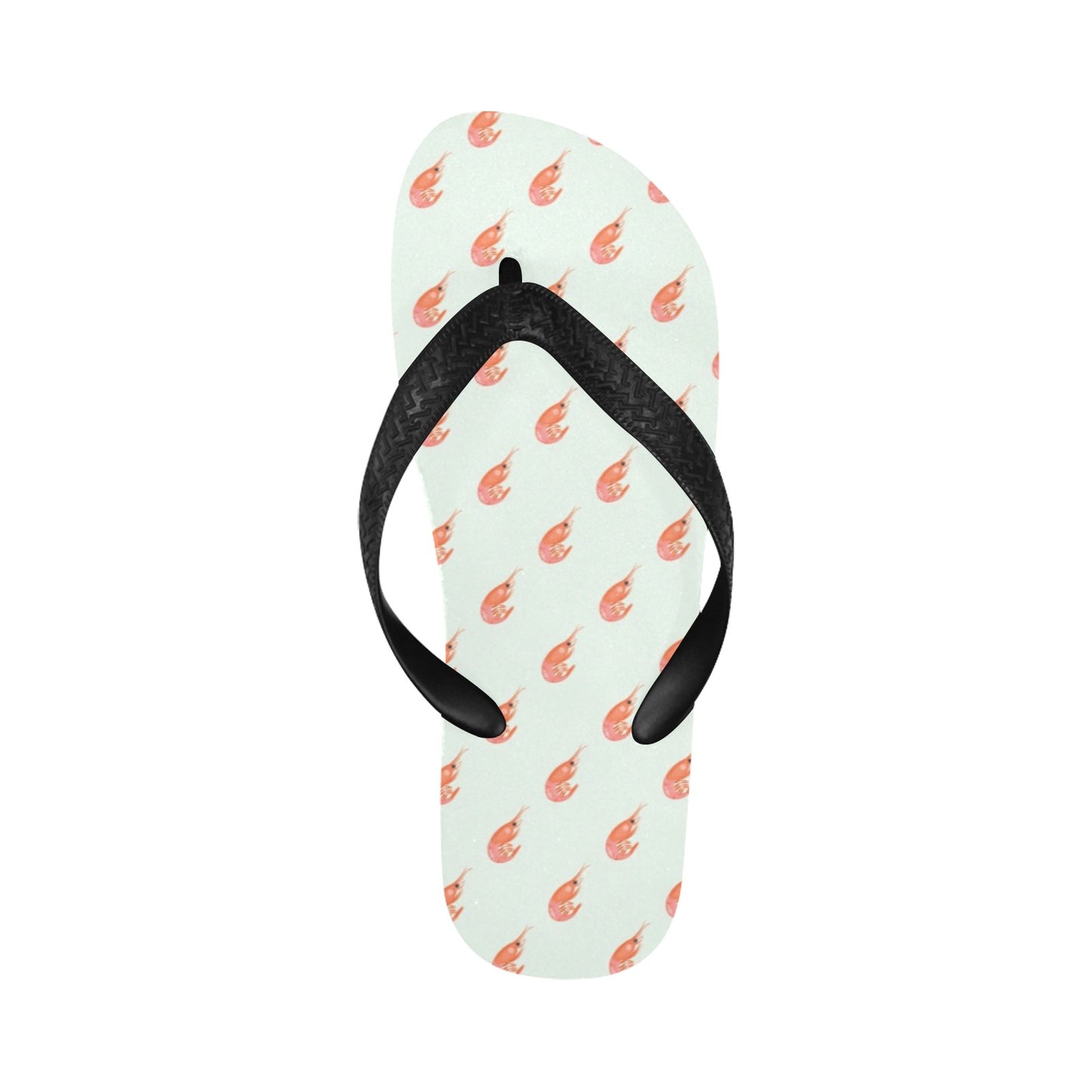 Shrimp Print Design LKS304 Flip Flops