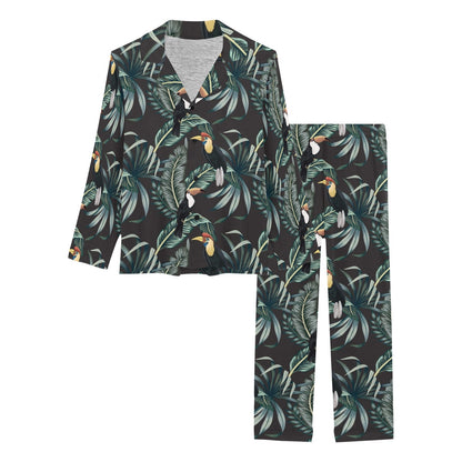Rainforest Pattern Print Design RF06 Women's Long Pajama Set