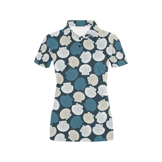 Seashell Print Design LKS3013 Women's Polo Shirt