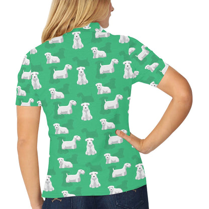 Sealyham Terriers Print Design LKS301 Women's Polo Shirt