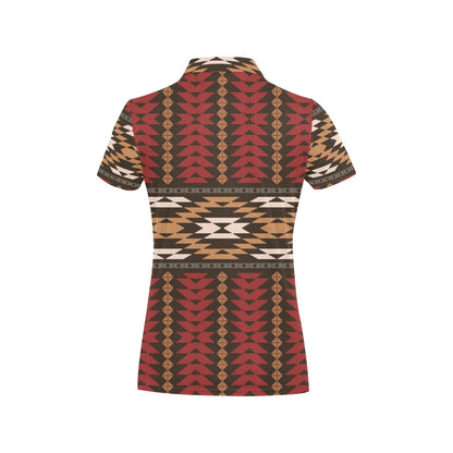 Native Pattern Print Design A02 Women's Polo Shirt
