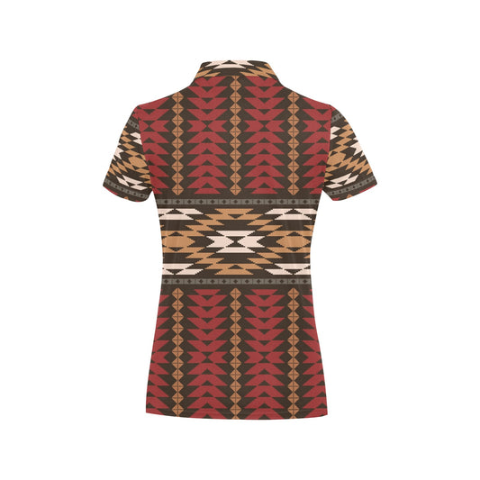 Native Pattern Print Design A02 Women's Polo Shirt