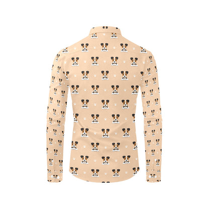 Russell Terriers Print Design LKS3011 Men's Long Sleeve Dress Shirt