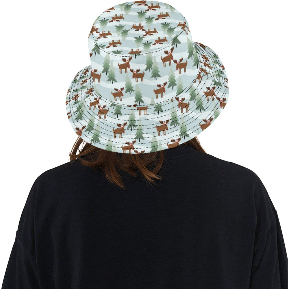 Moose Print Design LKS402 Unisex Bucket Hat