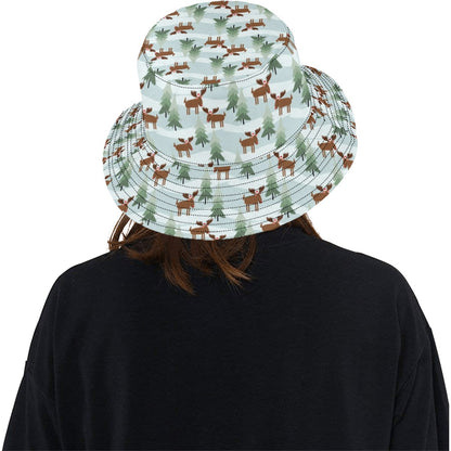 Moose Print Design LKS402 Unisex Bucket Hat