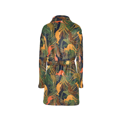 Kangaroos Pattern Print Design 07 Women's Fleece Robe