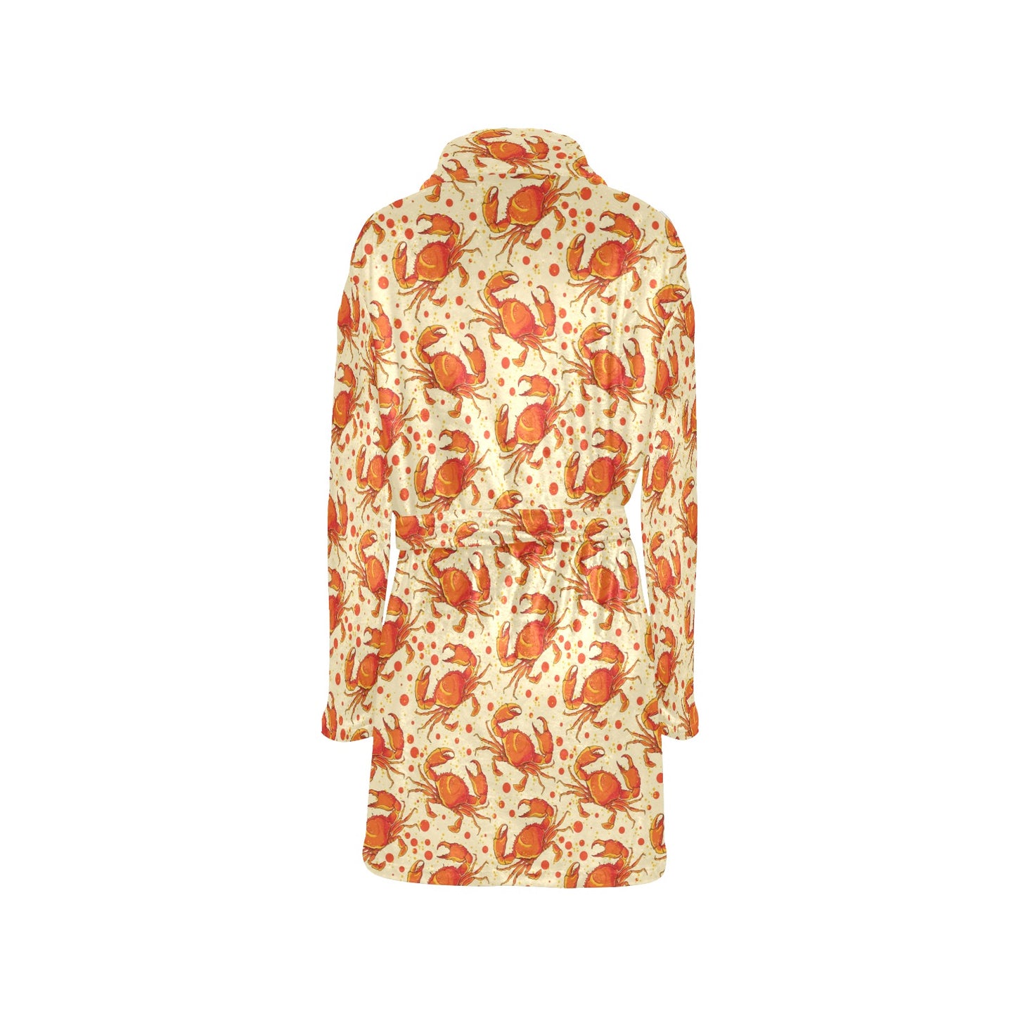 Crab Pattern Print Design 01 Women's Fleece Robe