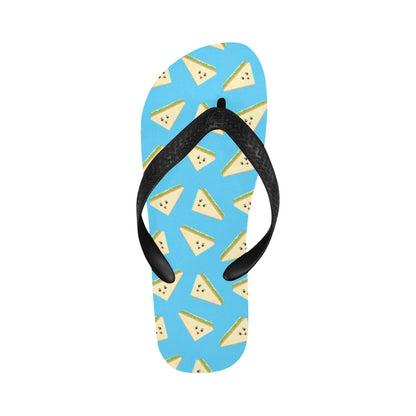 Sandwich Emoji Print Design LKS305 Flip Flops