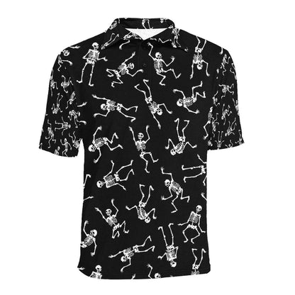 Skeleton Print Design LKS305 Men Polo Shirt