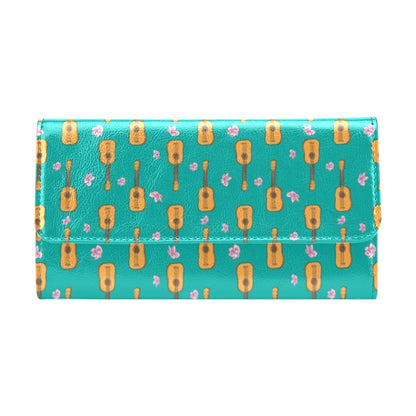 Ukulele Print Design LKS403 Women's Trifold Wallet