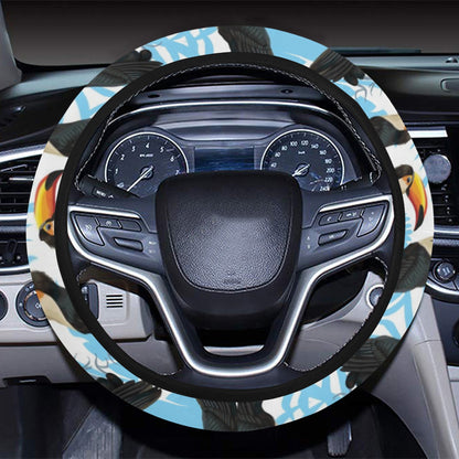 Toucan Print Design LKS303 Steering Wheel Cover with Elastic Edge