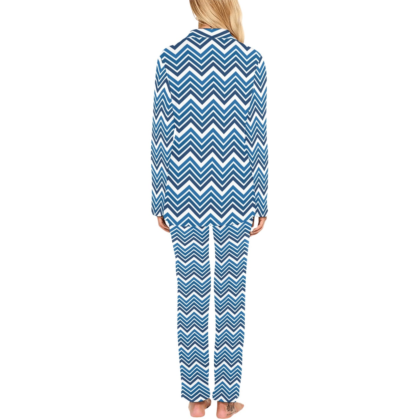 Chevron Print Design LKS403 Women's Long Pajama Set