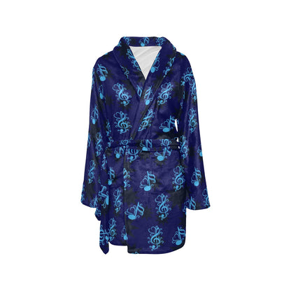 Music note Pattern Print Design A04 Women's Fleece Robe