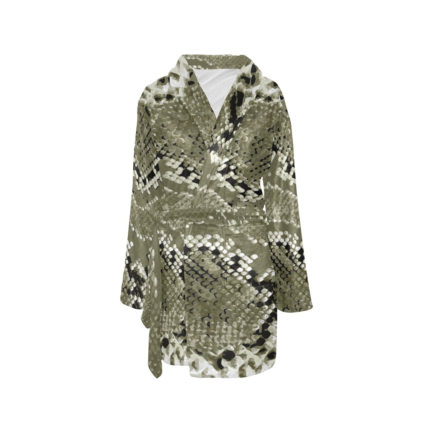 Python Pattern Print Design A04 Women's Fleece Robe
