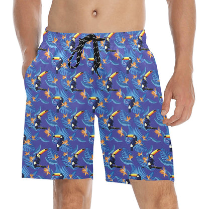 Toucan Print Design LKS306 Men's Swim Trunks Beach Shorts