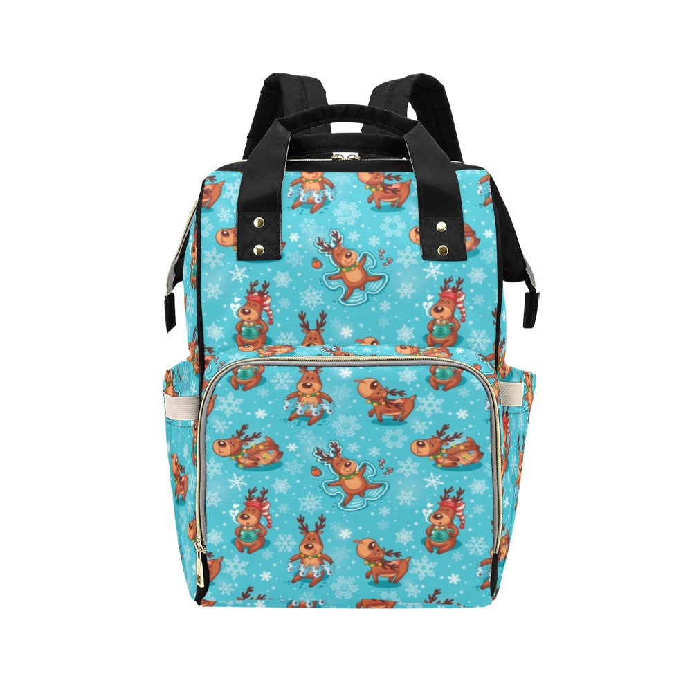 Reindeer Print Design LKS402 Diaper Bag Backpack