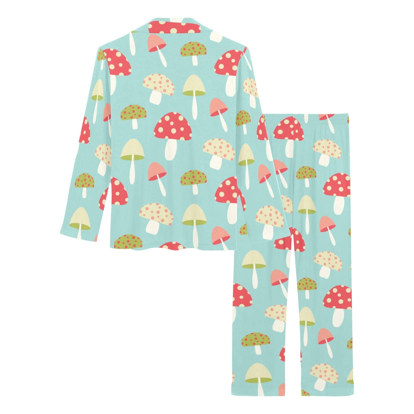 Mushroom Pattern Print Design A01 Women's Long Pajama Set