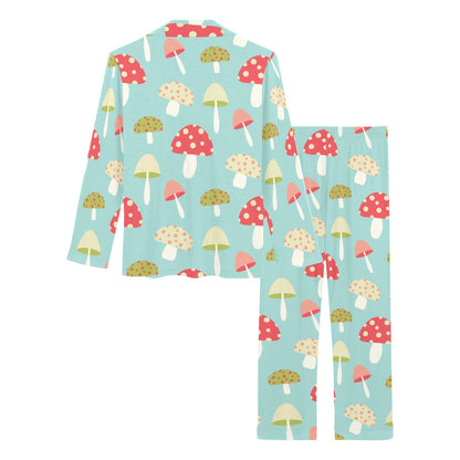 Mushroom Pattern Print Design A01 Women's Long Pajama Set