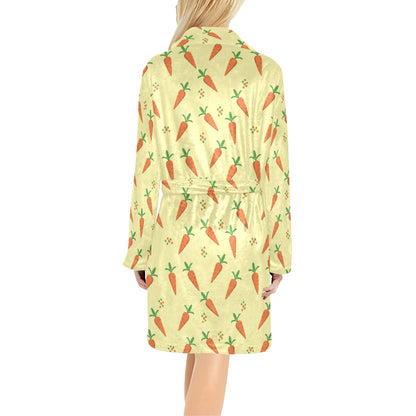 Carrot Pattern Print Design 04 Women's Fleece Robe