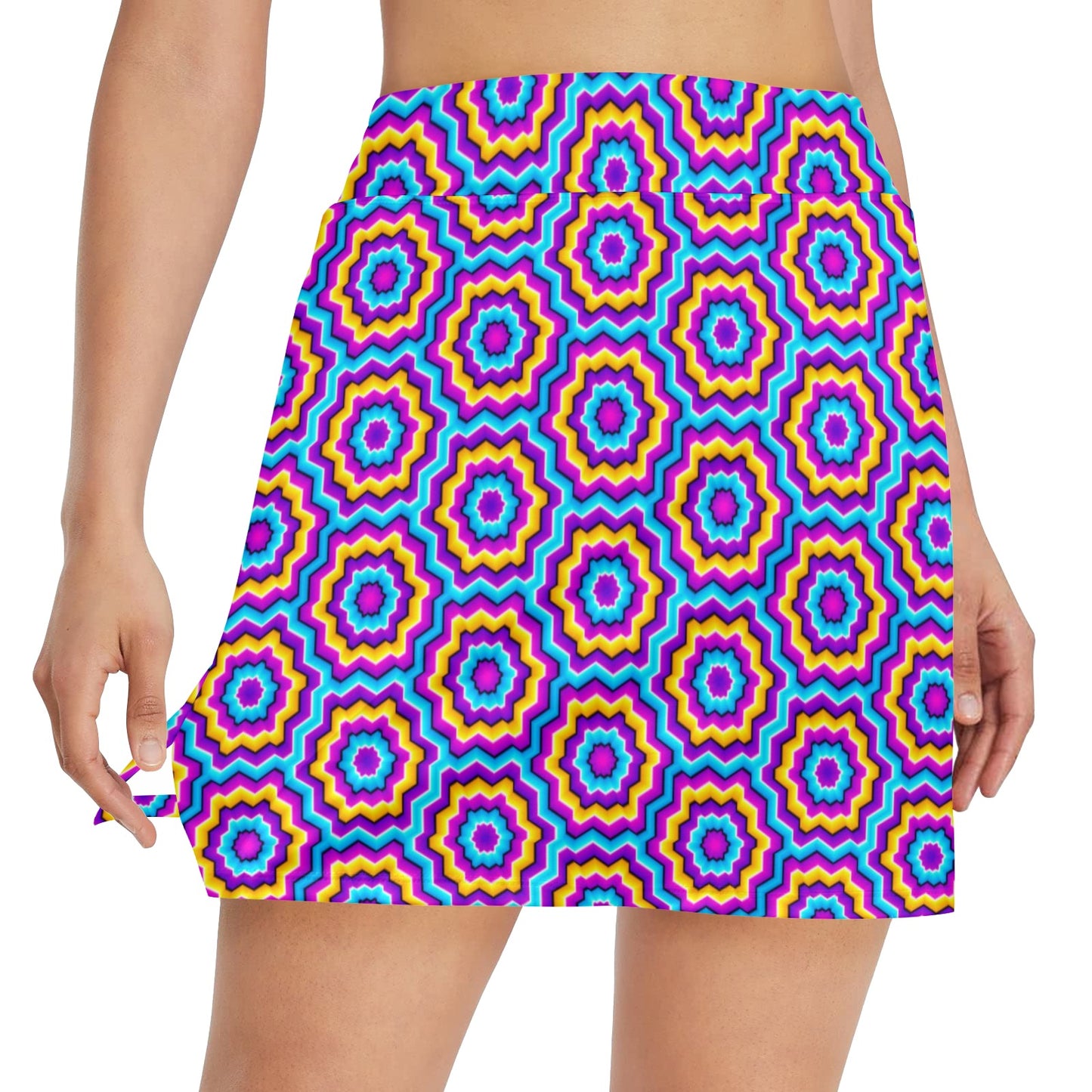 Optical illusion Techno Movement 17" Golf & Pickleball Skort with Pockets