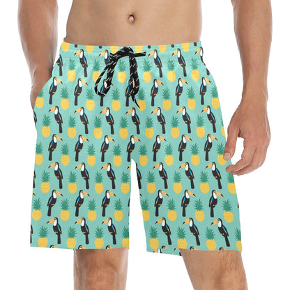 Toucan Print Design LKS301 Men's Swim Trunks Beach Shorts
