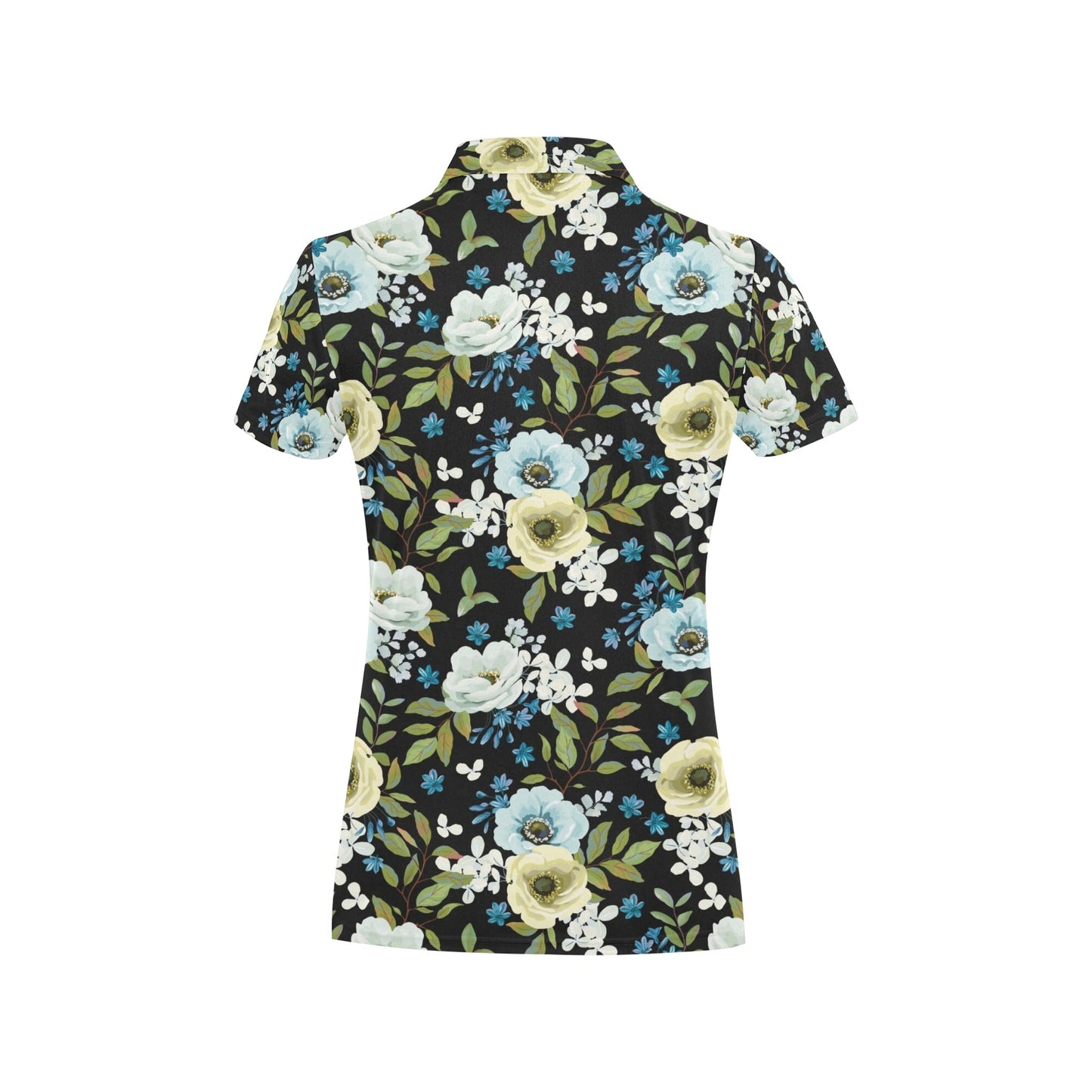 Anemone Pattern Print Design AM03 Women's Polo Shirt