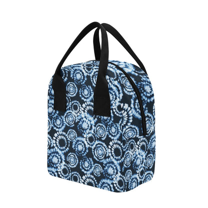 Tie Dye Dark Blue Print Design LKS306 Insulated Lunch Bag