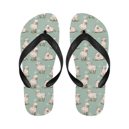 Sheep Print Design LKS405 Flip Flops