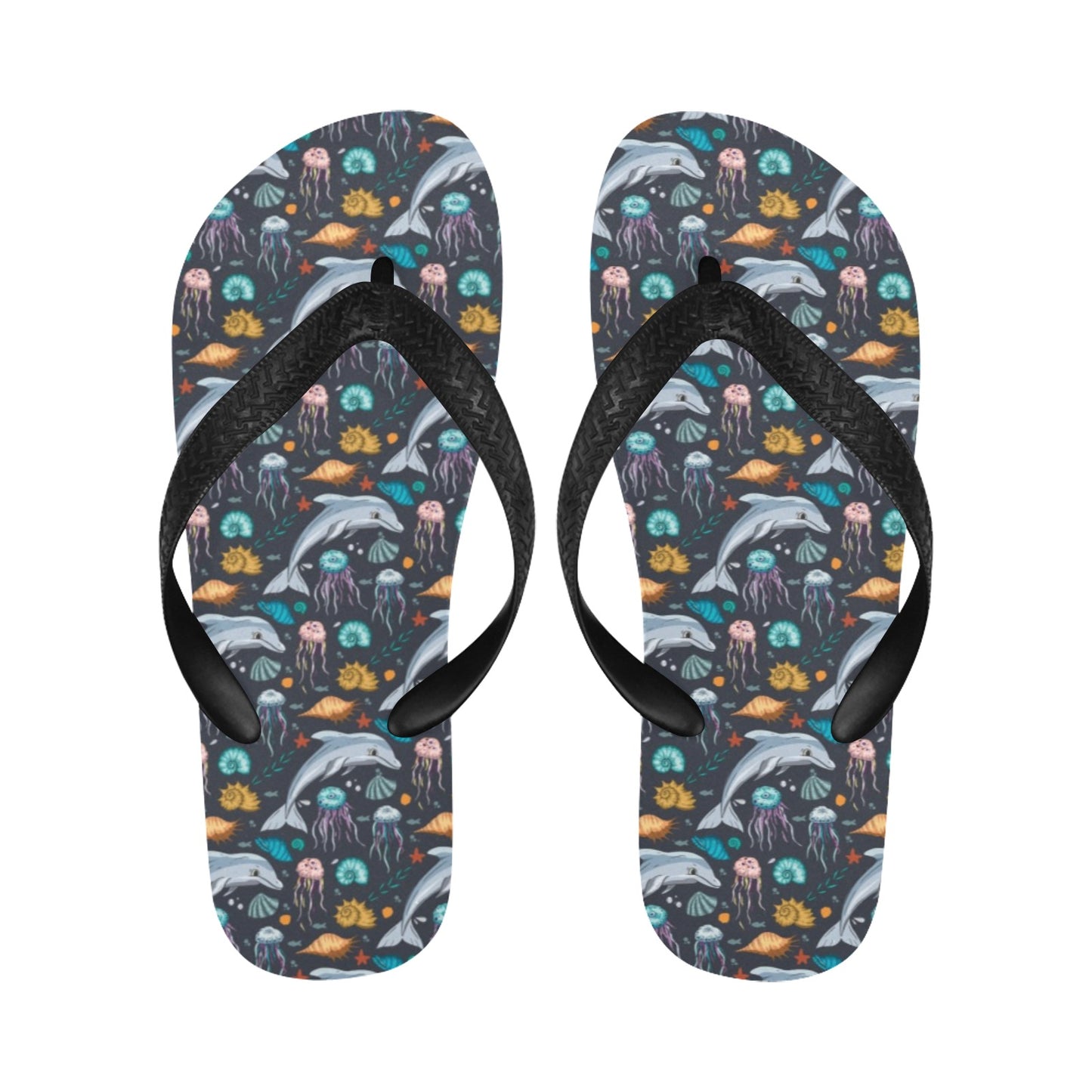 Underwater Dolphin Print Design LKS304 Flip Flops