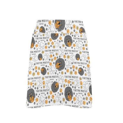 Tibetan Mastiffs Print Design LKS302 17" Golf & Pickleball Skort with Pockets