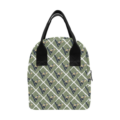 Snowboard Man Print Design LKS302 Insulated Lunch Bag