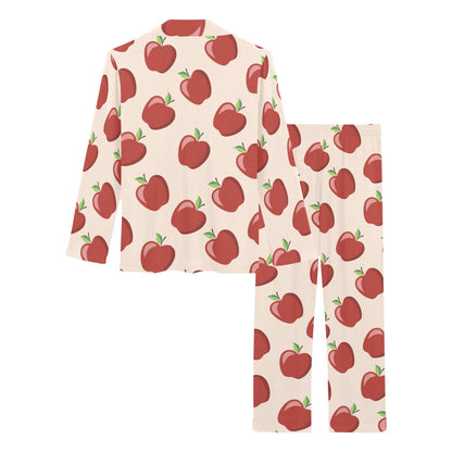 Apple Pattern Print Design AP01 Women's Long Pajama Set